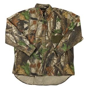 Liberty Camo Long Sleeve Button Up Shirt Men's 2XL Reg‎ Outdoor Hunting Vintage
